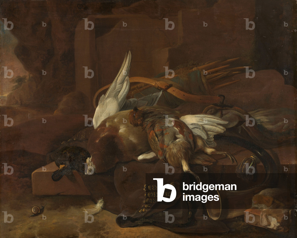 Bild von Gemälde "Die Tasche eines Jägers" 1660 von Melchior de Hondecoeter