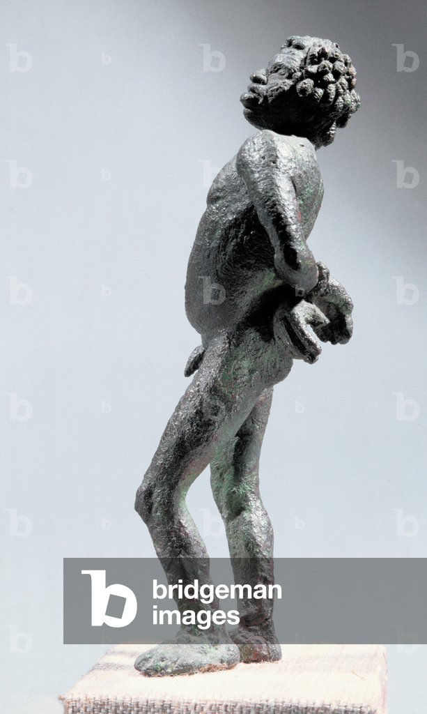 Image of Sculpture depicting Black captive. Bronze figurine … by Erich Lessing