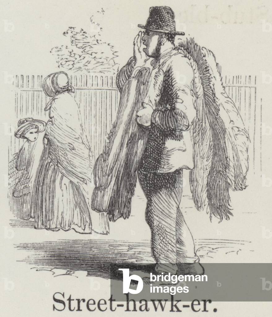 Street hawker (engraving) by English Artist