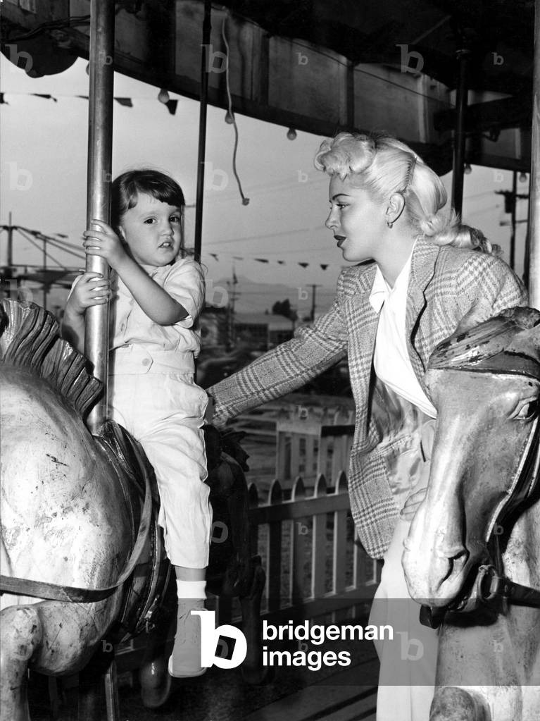Image of American Actress Lana Turner with her daughter Cheryl Christine Crane