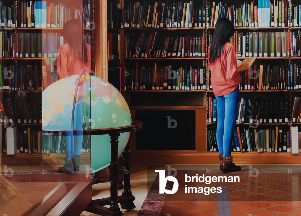 A MAP OF THE WORLD - DETAIL, 2021 (oil on panel)