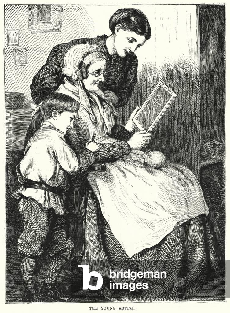 "Il giovane artista (incisione)" di English School