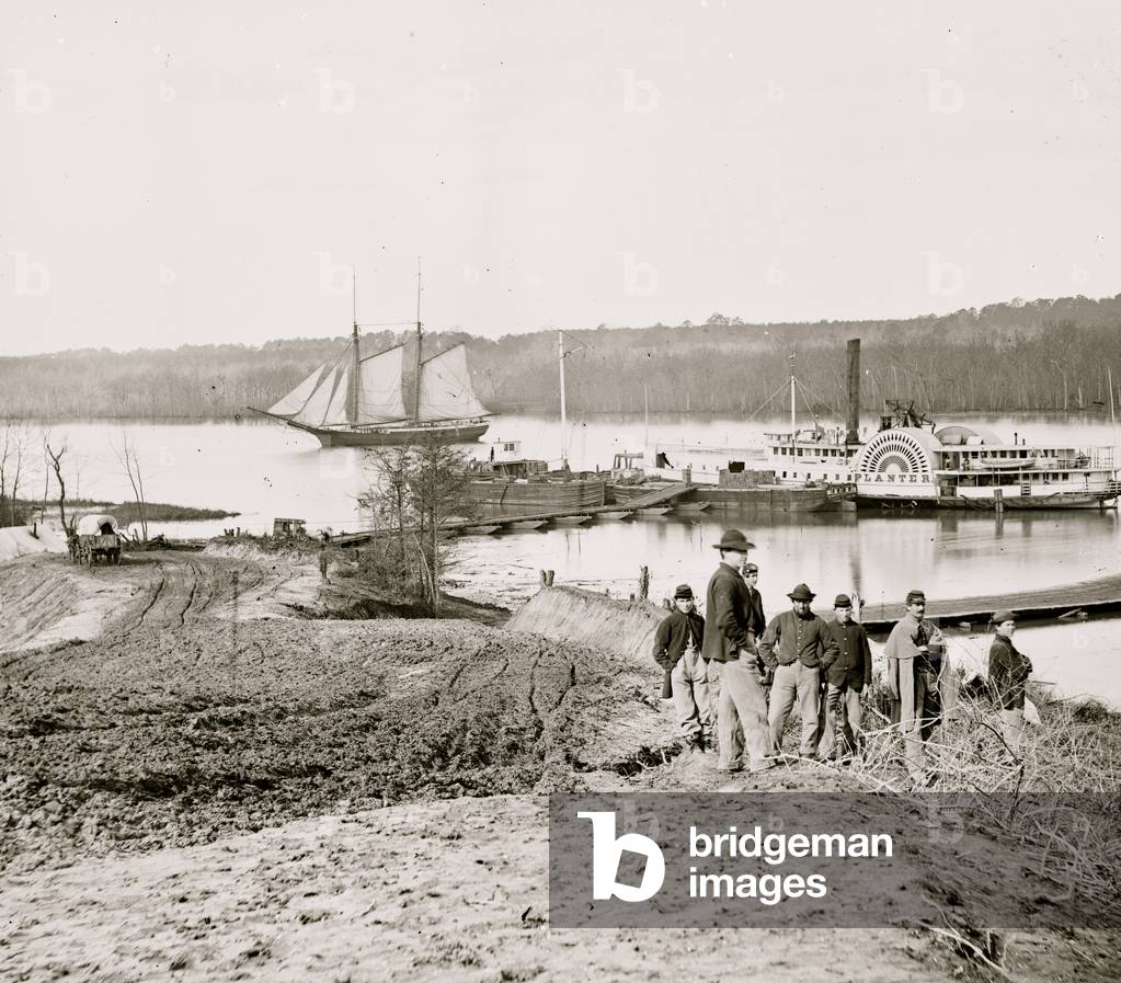 Bild von Fotografie "Medizinische Versorgung Boot Planter im General Hospital Kai auf der Appomattox 1864 (Fot