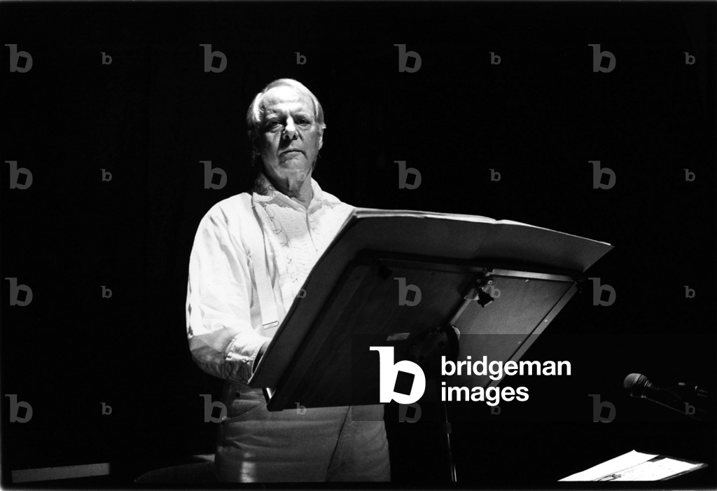 Bild von Fotografie "Karlheinz Stockhausen" 1999 von Wiesinger Telemach