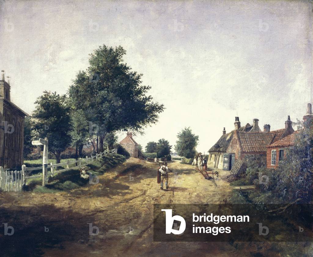 Immagine di Dipinto "hollym villaggio Holderness" 1885 di George Cammidge