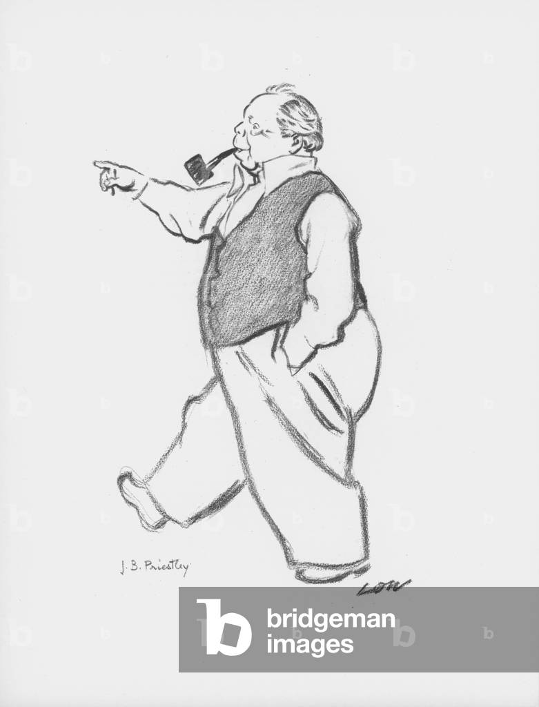J B Priestley (litho)