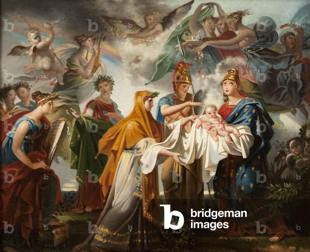 Image of Painting depicting Allegory of the Birth of the King of Rome by Charles Meynier