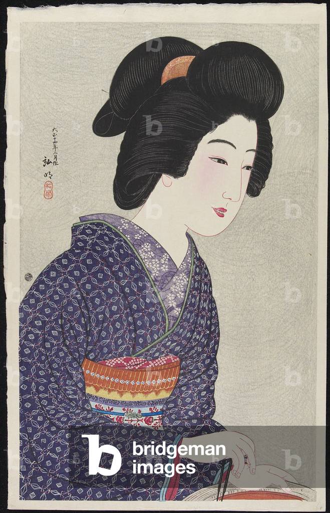 donna seduta di un braciere, febbraio 1925