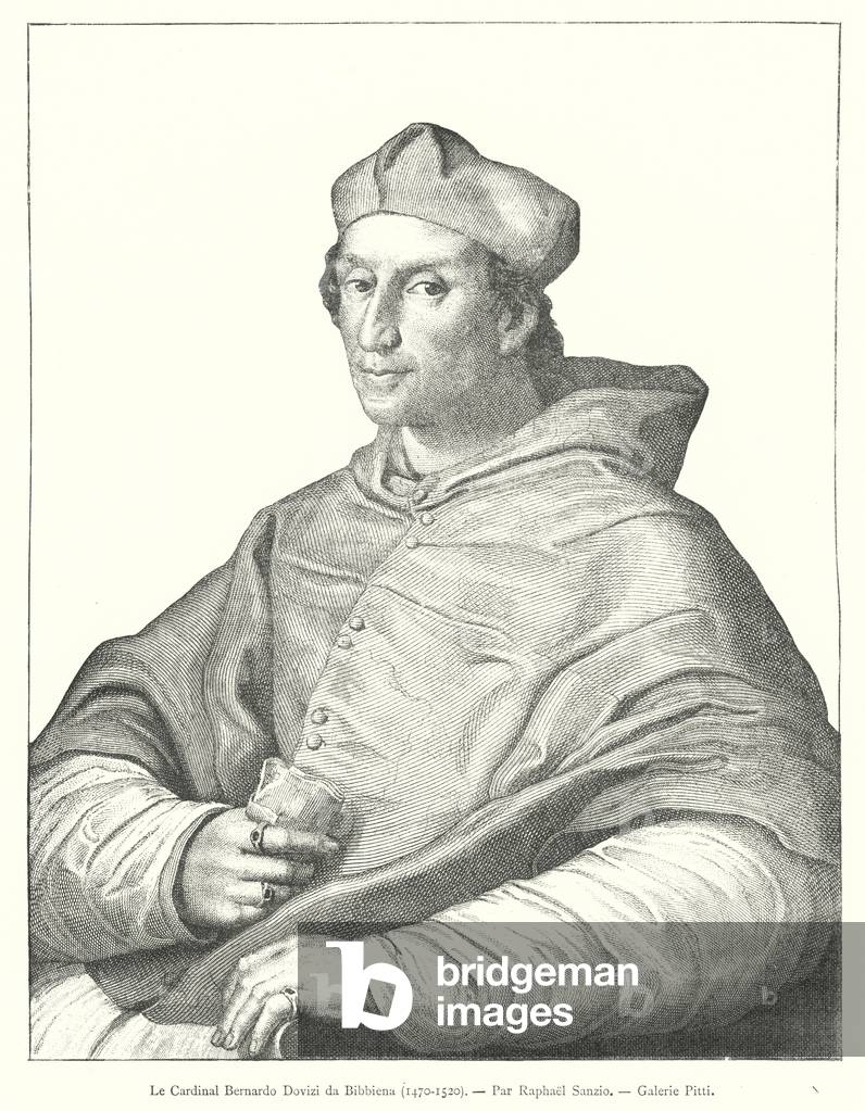 "Le Kardinal Bernardo Dovizi da Bibbiena" 1801 von Italian School, b/w