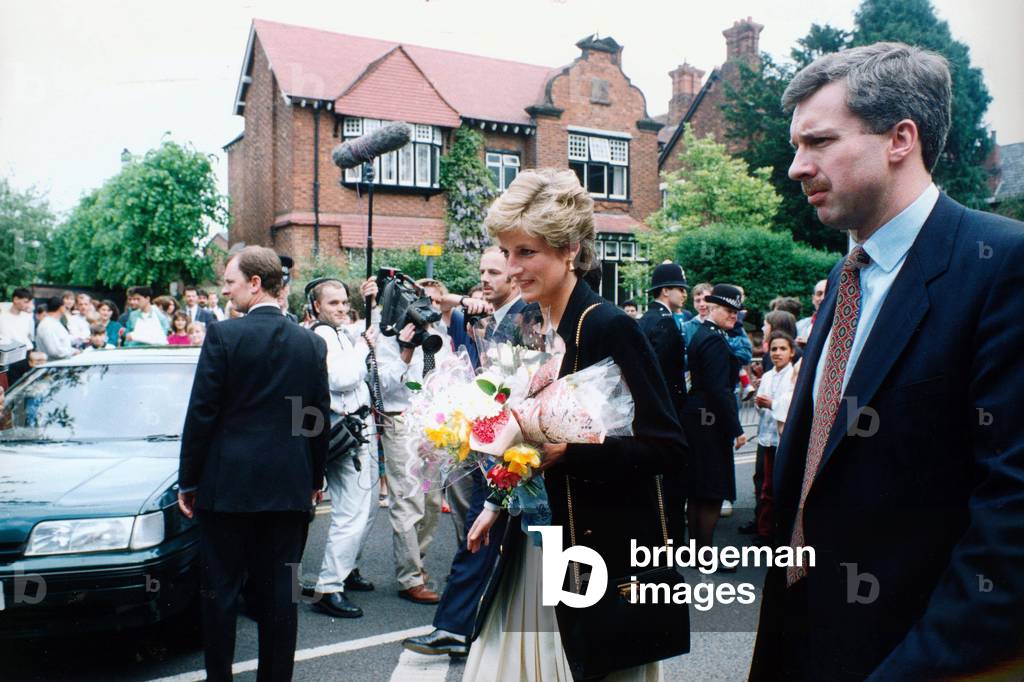 Diana, Princess of Wales during a visit to Fawsley House in Rugby. 23rd
