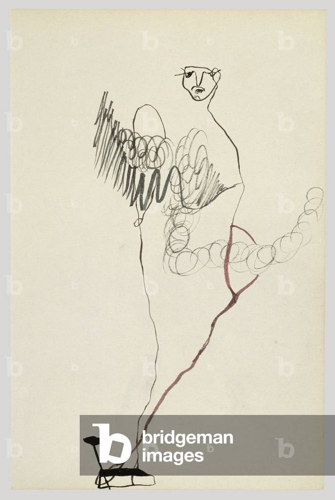 Image of Drawing depicting Drawing 1940 by Lucian Freud, b/w