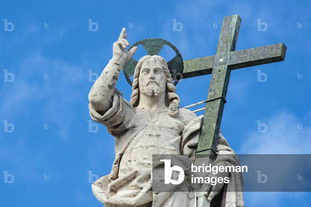 Image of Statue of Jesus Christ at St Peter's square at the