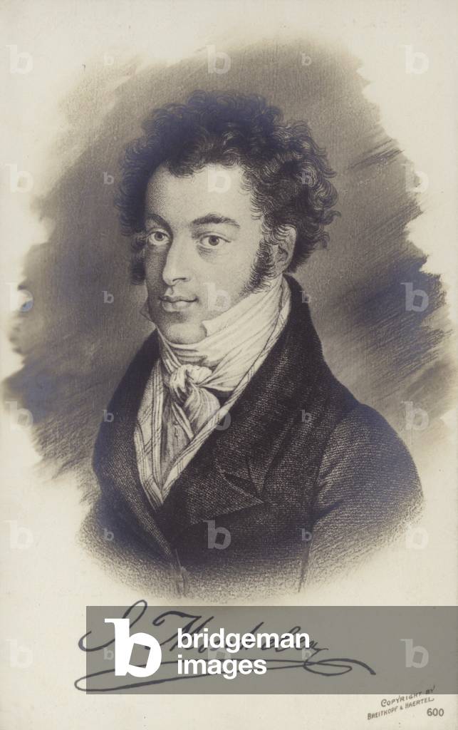 "Porträt von Porträt von Ignaz Moscheles (Gravur)" von Bohemian School