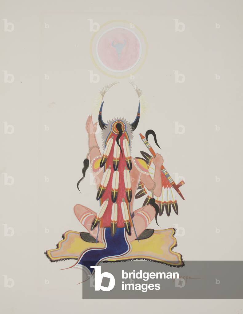 Sun Prayer, o Kiowa (tempera su carta)