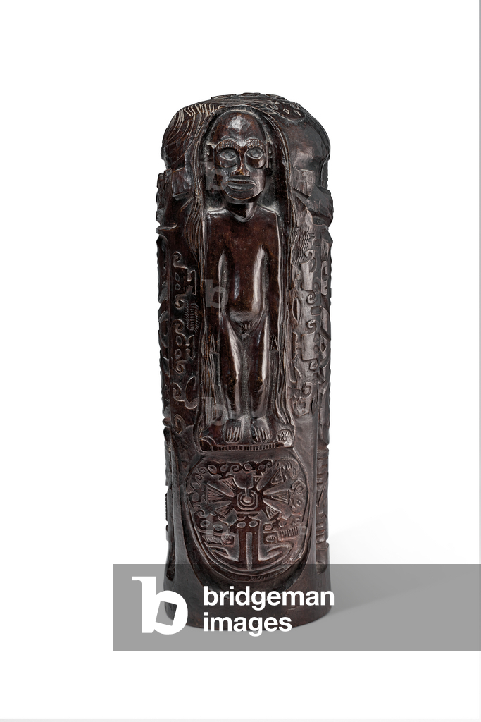 Cilindro con Cristo sulla croce, 1892 circa (bronzo con patina marrone)