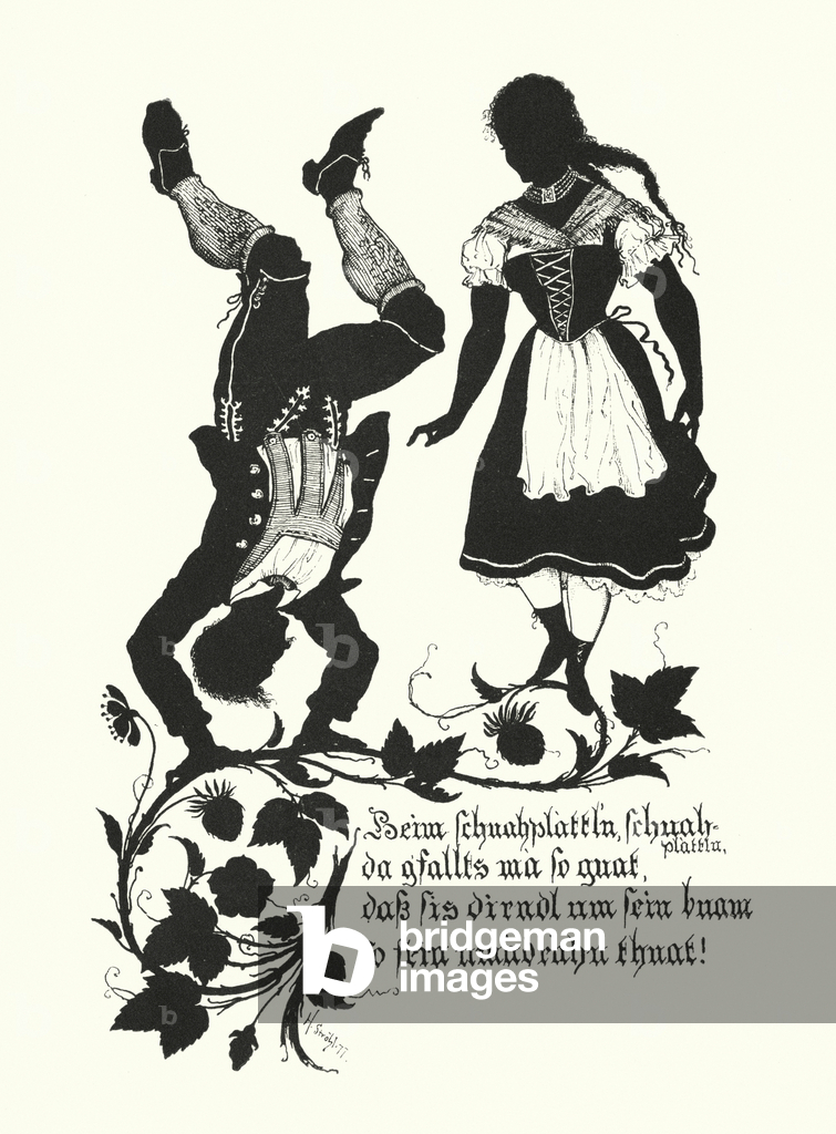 Bild von Druck "Scherenschnitt von Hugo Strohl (Litho)" 1801 von Hugo Gerard Strohl