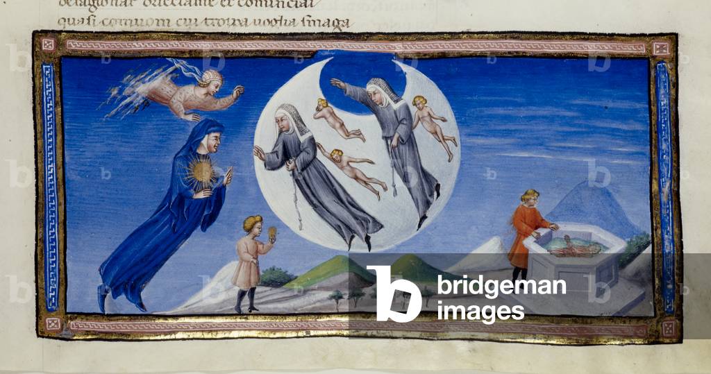 MS 36. fol 133 r Canto III, Illustration aus 'The Divine Comedy' von Dante Alghieri, um 1450 (vellum)