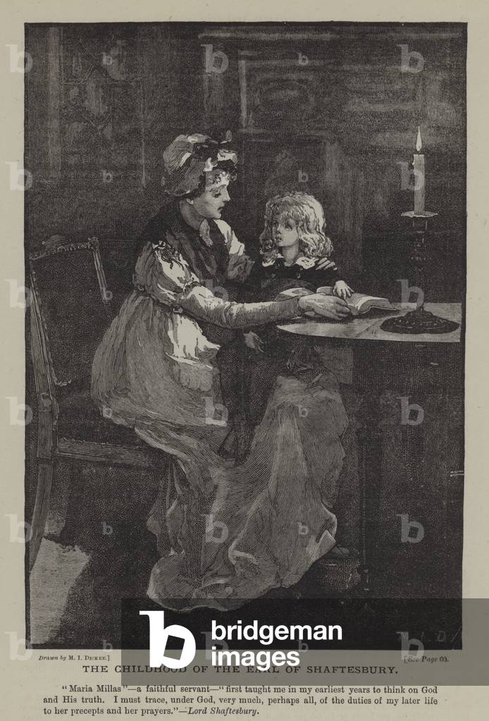 L'infanzia del conte di Shaftesbury (incisione)