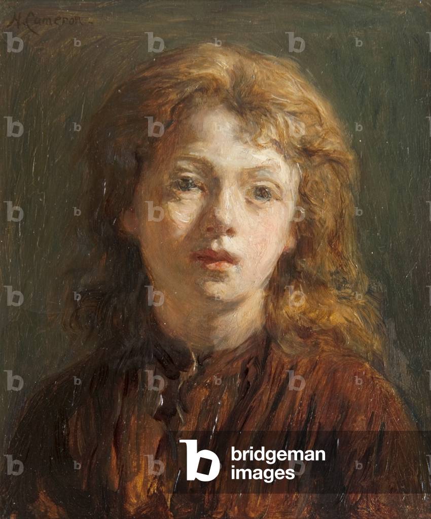 Image of Painting depicting Head of a Girl by Hugh Cameron