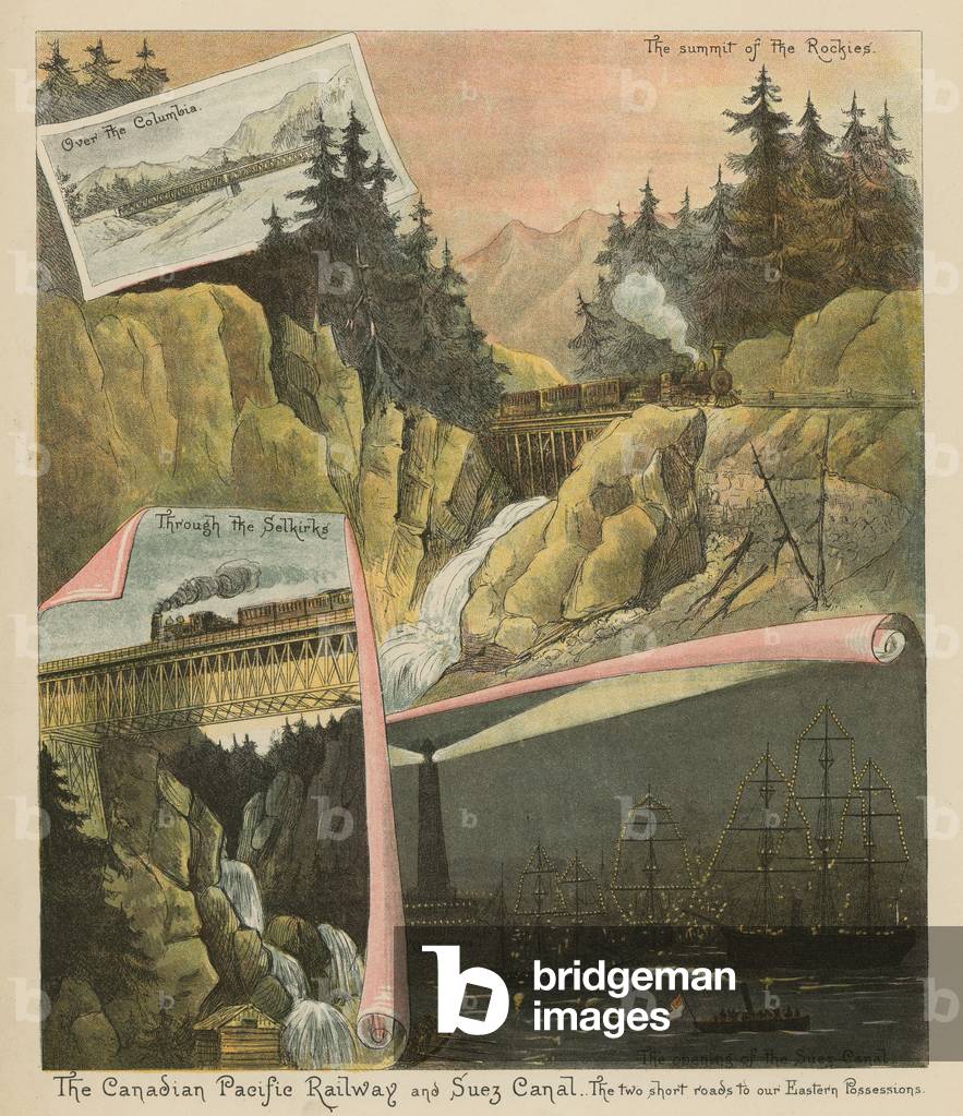 Die Canadian Pacific Railway und der Suez Canal. Die zwei kurzen Straßen zu unserem östlichen Besitz (chromoli
