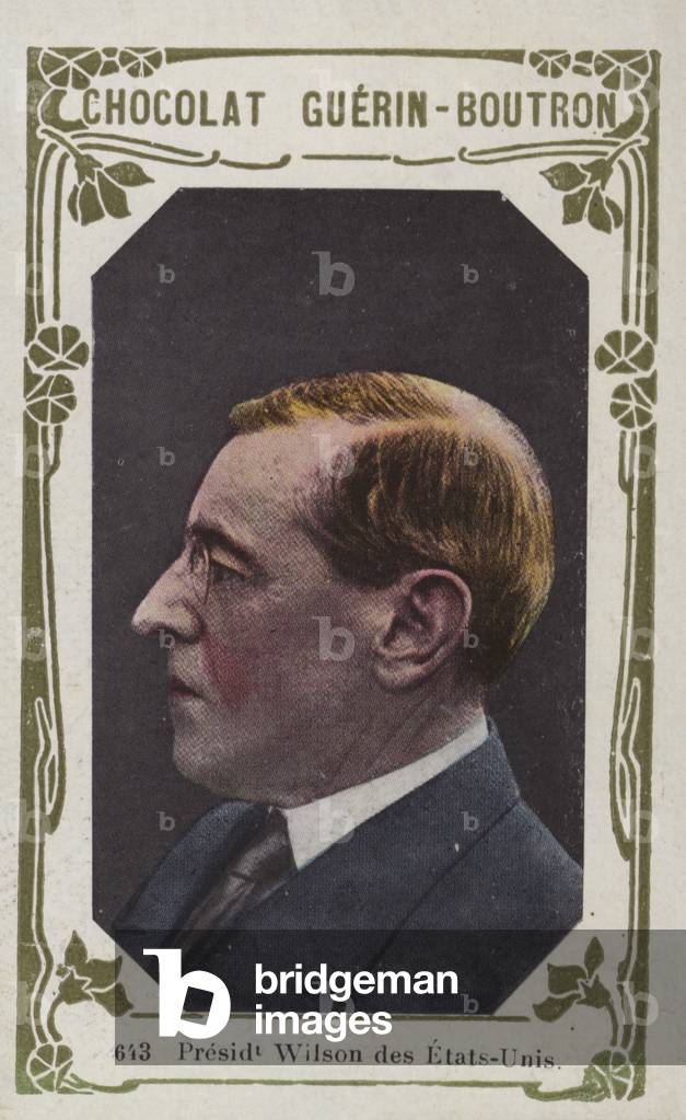 President Wilson des Etats-Unis (coloured photo)