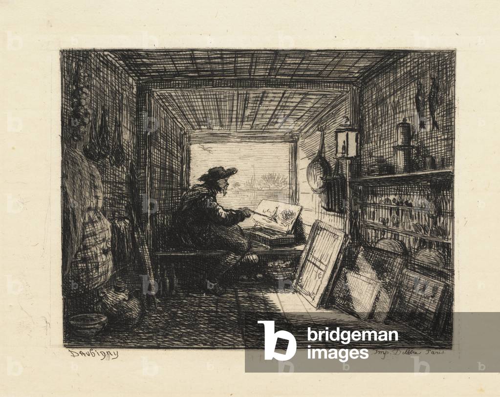 The Boat Studio, 1861 (etching)