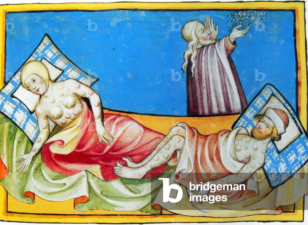 Image of An Illustration of the Black Death from the Toggenburg Bible ...
