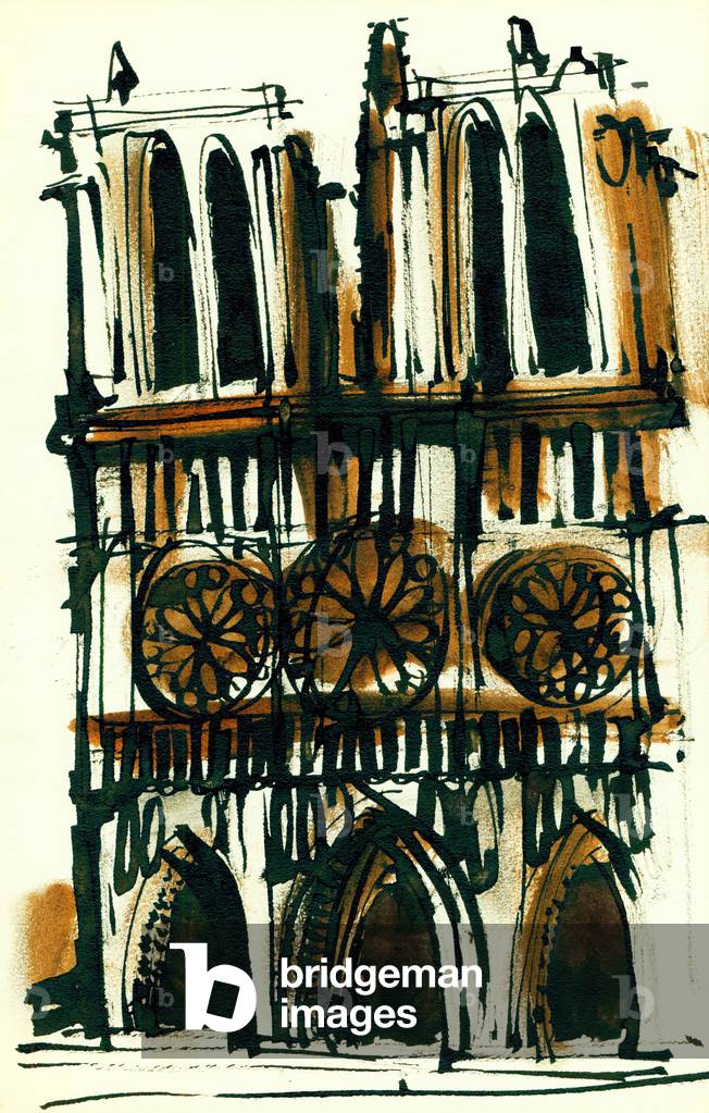 Immagine di Disegno "Notre Dame de Paris" 1966 di John Newcomb