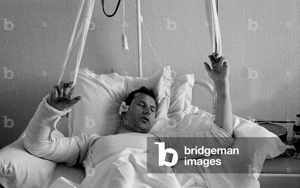 Immagine di Fotografia "Incidente sul lavoro" di Gerald Bloncourt, b/w