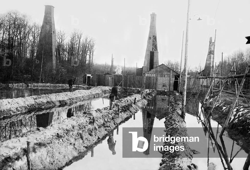 Le champ pétrolifère de Nienhagen à Celle, 1925 (photo b/w)