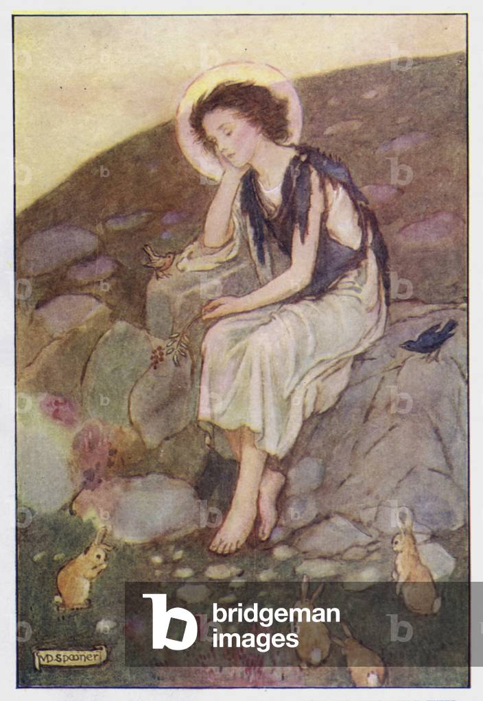 "Saint Cuthbert (Farbe litho)" von Minnie Didbin Spooner