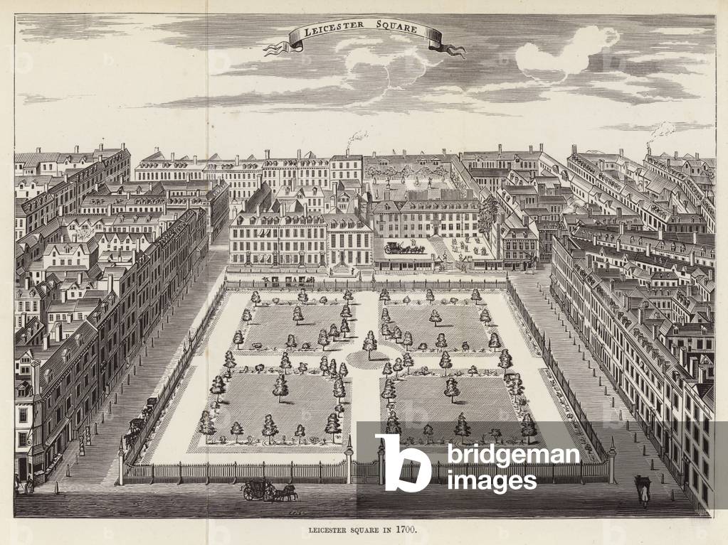 Leicester Square in 1700 (incisione)