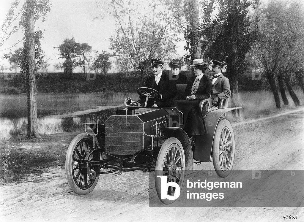 Image of Photography depicting Mercedes 35 PS Motor Car 1901 by German Photographer, b/w