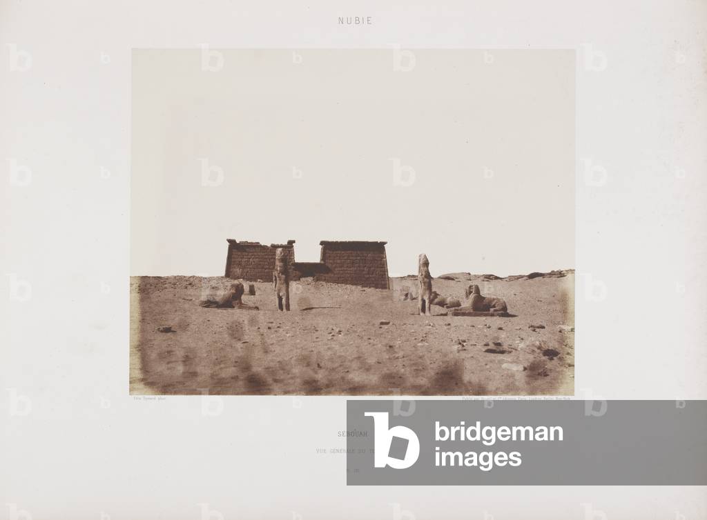 "Fotografia del paesaggio egiziano monumenti e siti archeologici. Preso nel 1858.", b/w