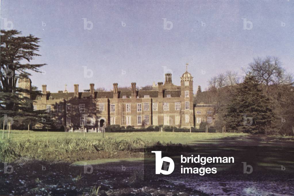 Il fronte sud di Cobham Hall, Kent (foto a colori)