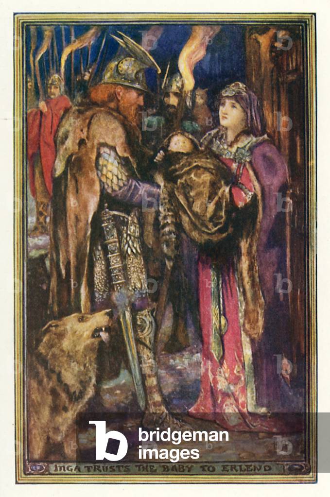 Inga affida il bambino a Erleno (colore lito)