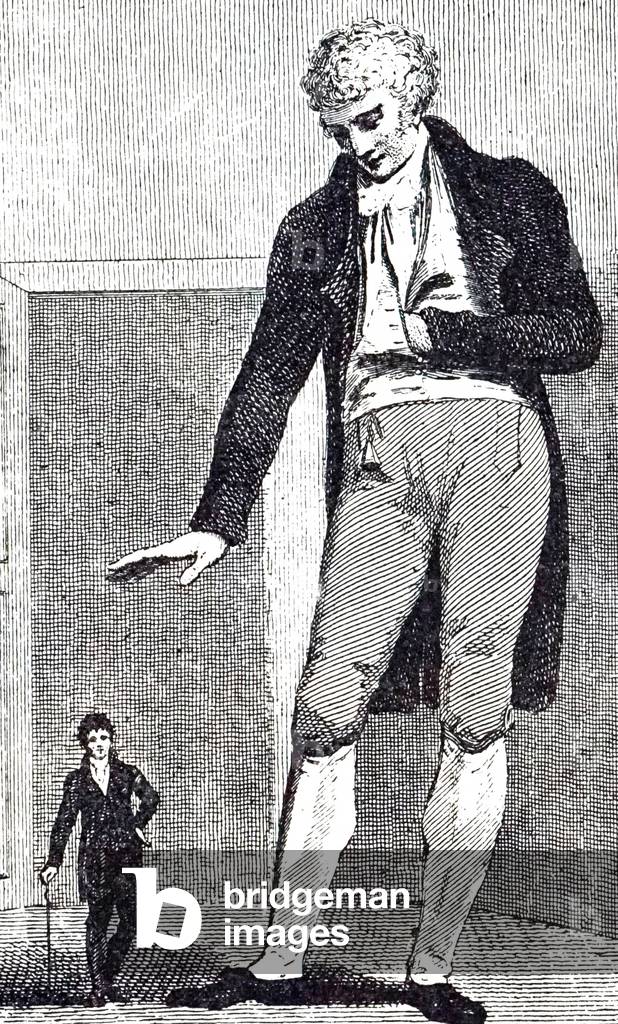 Immagine di Disegno "Illustrazione di Joseph Boruwalski e del gigante Patrick Cotter O'Brien 1805. Patrick Bor