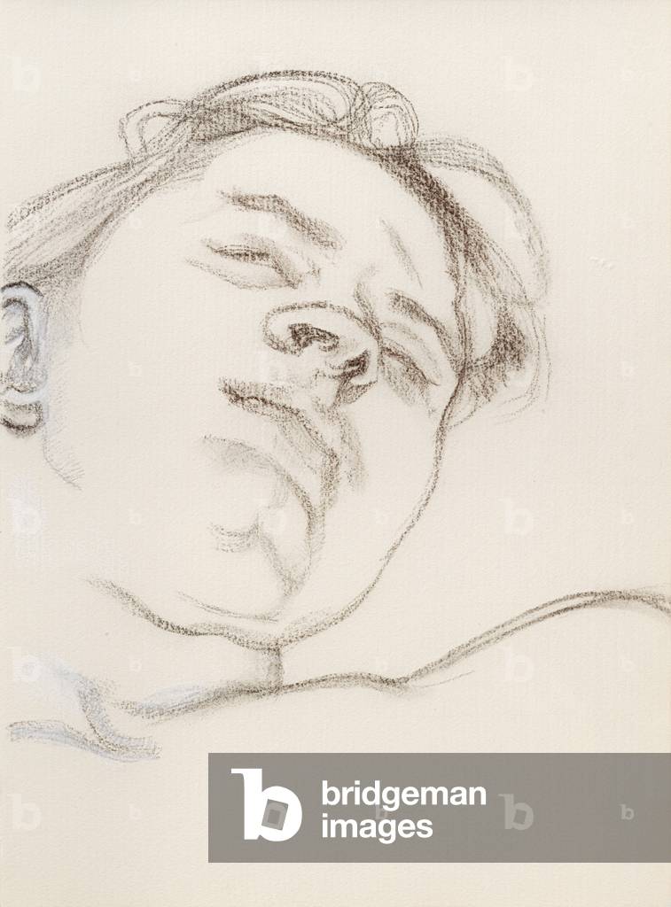 Head and Shoulders of a Girl, 1979 (charcoal on paper)