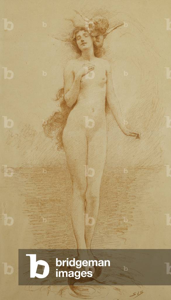 un studio per - la nascita di amore, (gesso rosso)