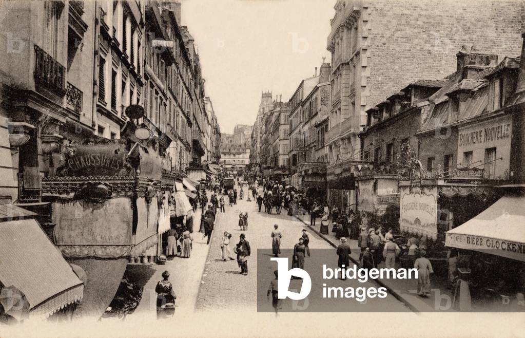 Immagine di Fotografia "Rue Lepic" 1900 di French Photographer, b/w