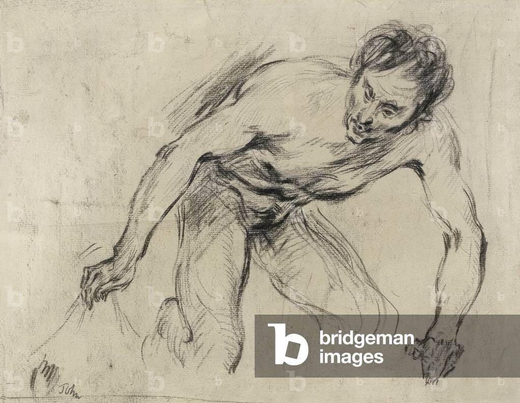 Studie nach Watteau, 1895 (Holzkohle auf Papier)