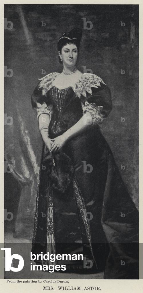Bild von Druck "Frau William Astor (Litho)" von Charles Emile Auguste Carolus-Duran