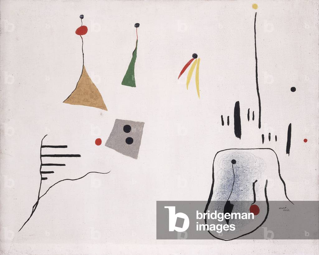 Bild von Gemälde "Gemälde auf weißem Hintergrund; Peinture sur Fond Blanc", 1927 von Joan Miro