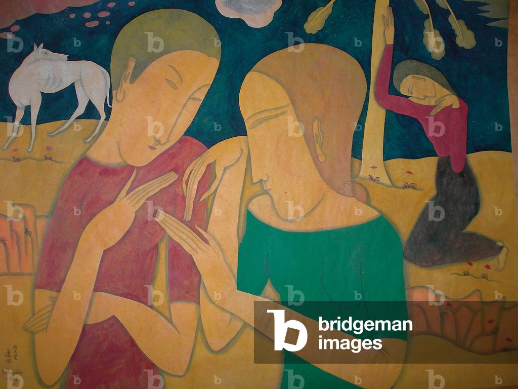 Traum (Nachtlandschaft) (w/c & Tinte auf Papier)