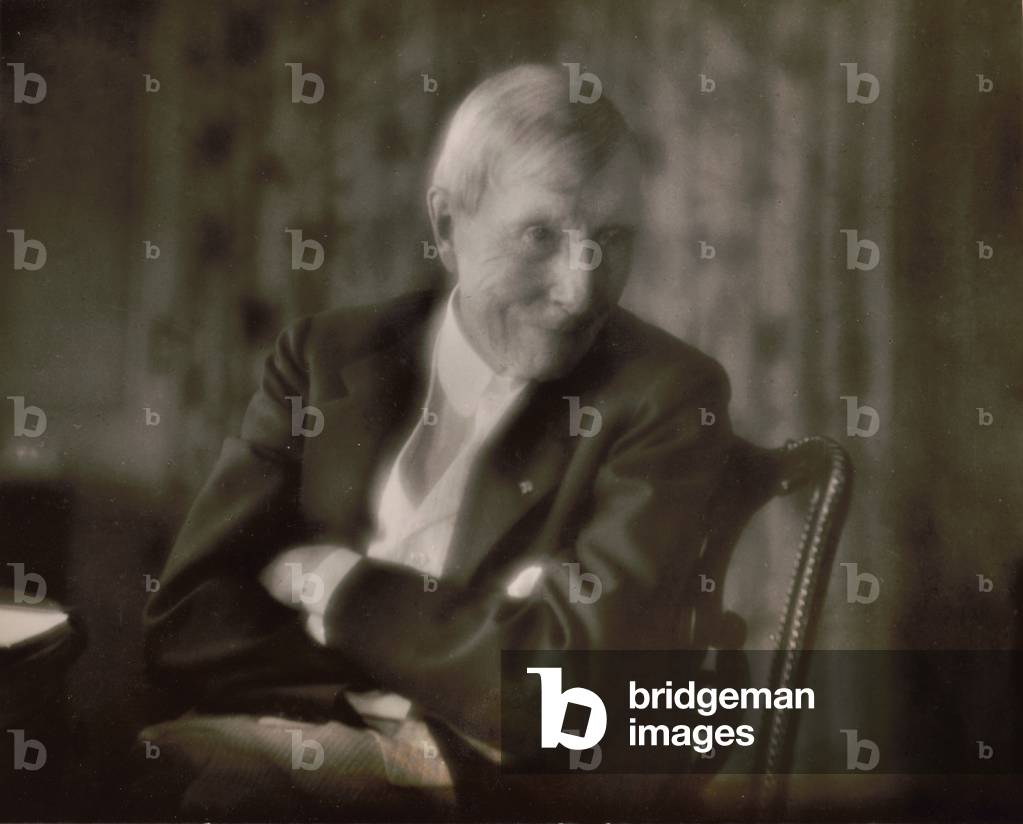 Image of John Davison Rockefeller (1839-1937), 1918 (b/w photo) by ...