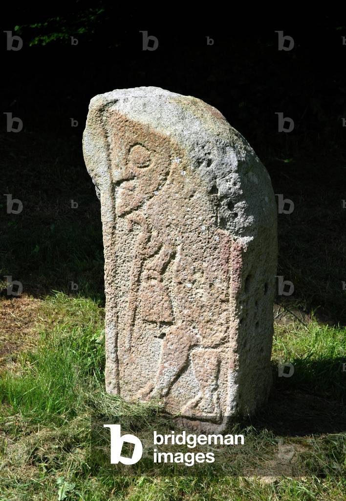 End View of Bishop's Stone, Pagan Effigy, Killadeas, County Fermanagh, Nordirland, UK (Foto)
