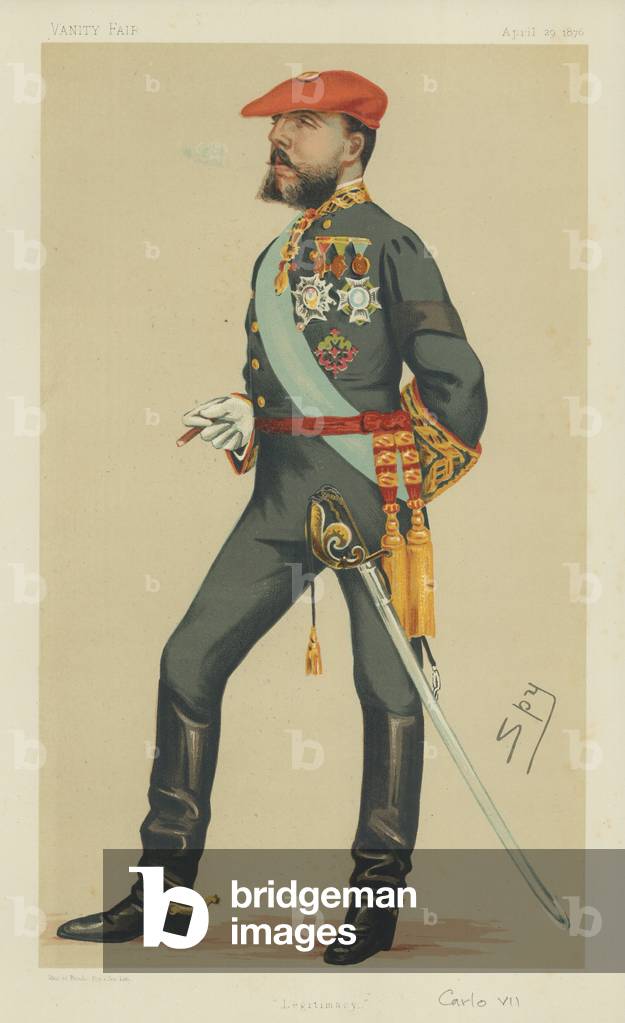 "Carlo VII von Spanien (Farblitho)" von Leslie Matthew Ward