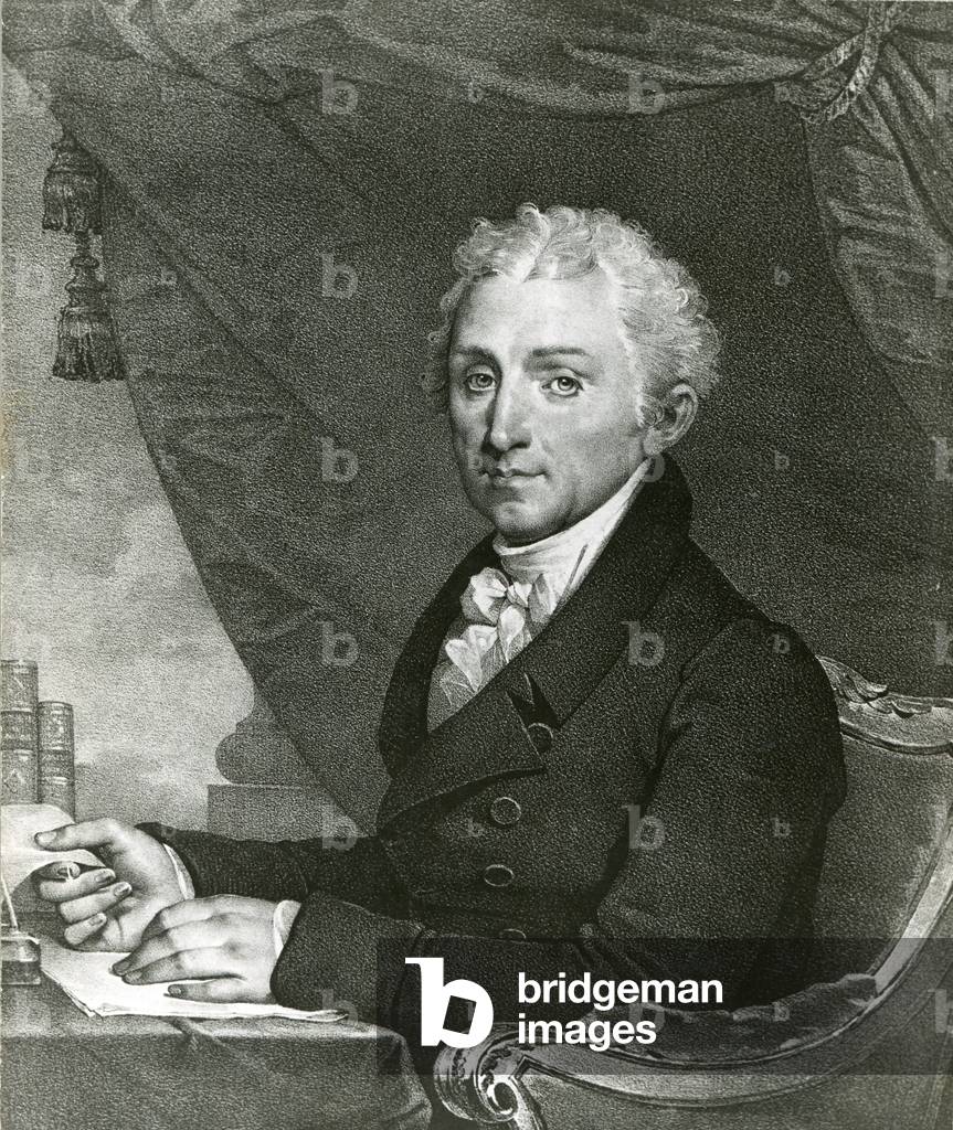 Image of Print depicting James Monroe 1828 by Gilbert Stuart