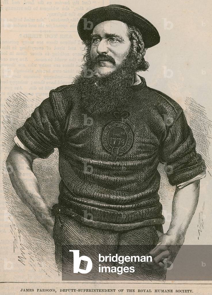 James Parsons, stellvertretender Superintendent der Royal Human Society (Gravur)