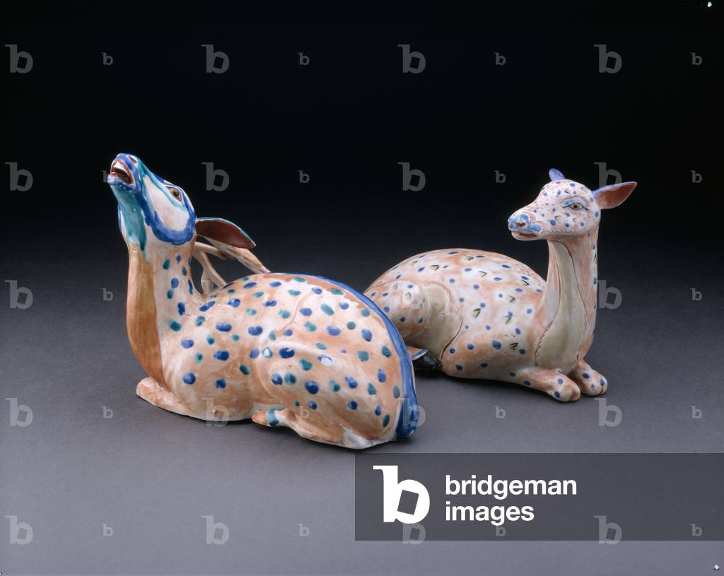 Immagine di Ceramica "Figura di un cervo reclinato" 1670 di Japanese School